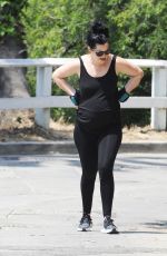Pregnant KRYSTEN RITTER Out Hiking in Los Angeles 05/12/2019