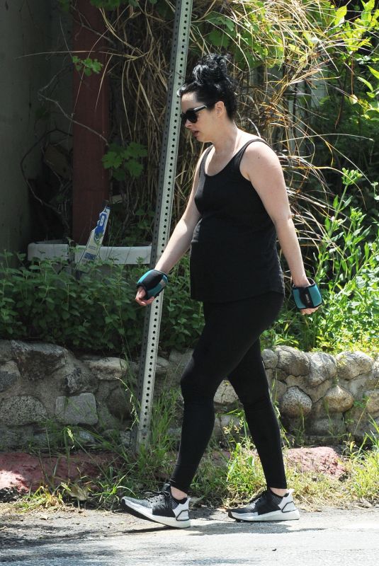 Pregnant KRYSTEN RITTER Out Hiking in Los Angeles 05/12/2019