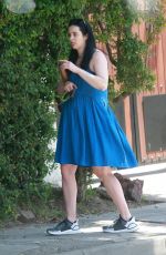 Pregnant KRYSTEN RITTER Out with Her Dog in Los Angeles 05/25/2019