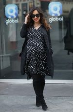 Pregnant MYLEENE KLASS Heading at Global Radio in London 05/04/2019