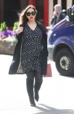 Pregnant MYLEENE KLASS Heading at Global Radio in London 05/04/2019