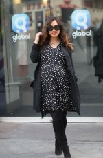 Pregnant MYLEENE KLASS Heading at Global Radio in London 05/04/2019