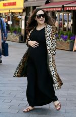 Pregnant MYLEENE KLASS Heading to Global Studios in London 05/16/2019
