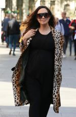 Pregnant MYLEENE KLASS Heading to Global Studios in London 05/16/2019