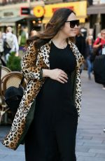 Pregnant MYLEENE KLASS Heading to Global Studios in London 05/16/2019