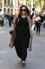 Pregnant MYLEENE KLASS Heading to Global Studios in London 05/16/2019