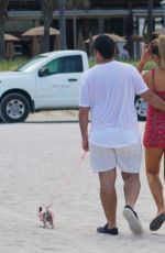 Pregnant SAMANTHA HOOPES and Salvatore Palella Out with Their D at a Beach in Miami 05/12/2019