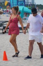Pregnant SAMANTHA HOOPES and Salvatore Palella Out with Their D at a Beach in Miami 05/12/2019