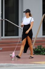 Pregnant SAMANTHA HOOPES Out with Her Dog in Miami 05/08/2019