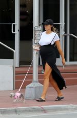 Pregnant SAMANTHA HOOPES Out with Her Dog in Miami 05/08/2019