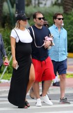 Pregnant SAMANTHA HOOPES Out with Her Dog in Miami 05/08/2019
