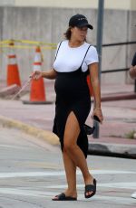 Pregnant SAMANTHA HOOPES Out with Her Dog in Miami 05/08/2019