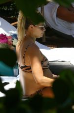 Pregnant SAMANTHA HOPPES in Bikini at a Pool in Miami 05/12/2019