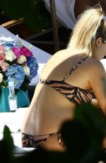 Pregnant SAMANTHA HOPPES in Bikini at a Pool in Miami 05/12/2019