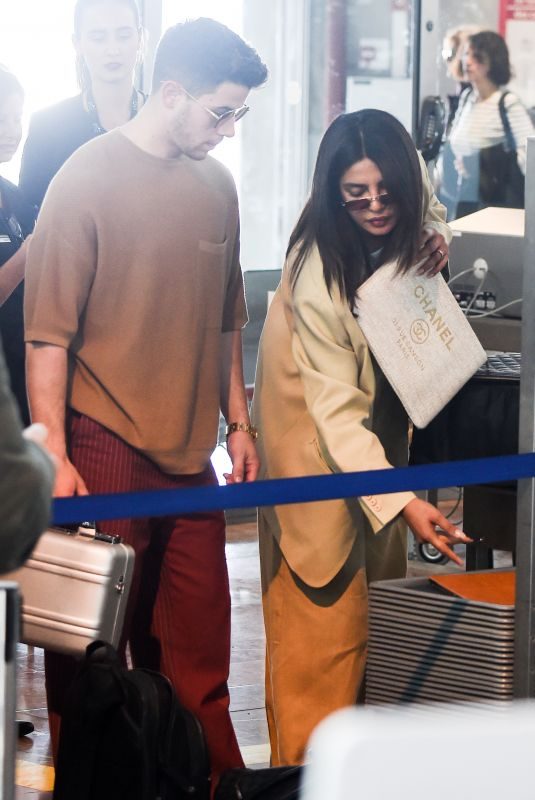 PRIYANKA CHOPRA and Nick Jonas at Airport in Nice 05/19/2019