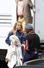 REBECCA RITTENHOUSR on the Set of Four Weddings and a Huneral Series in London 04/29/2019