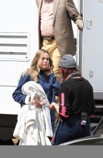 REBECCA RITTENHOUSR on the Set of Four Weddings and a Huneral Series in London 04/29/2019