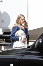 REBECCA RITTENHOUSR on the Set of Four Weddings and a Huneral Series in London 04/29/2019