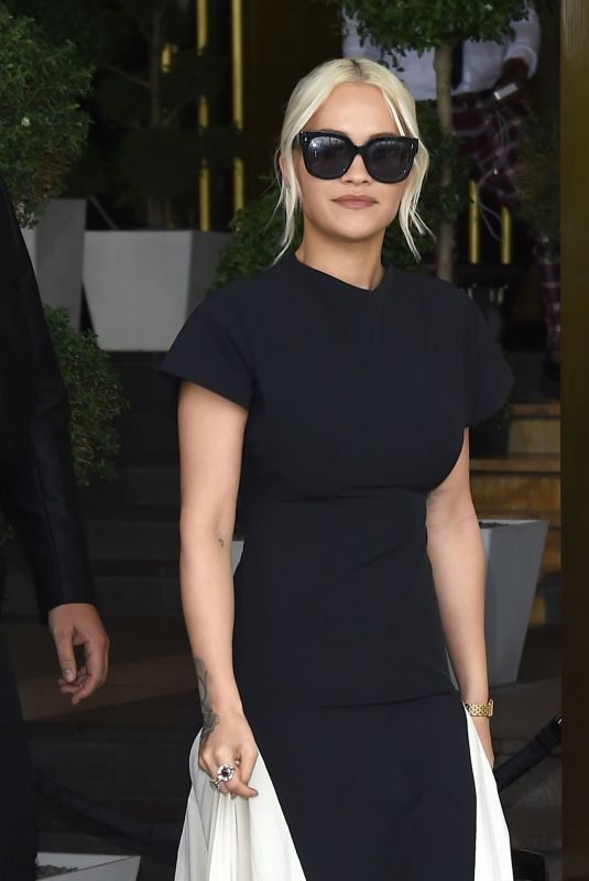 RITA ORA Leaves JW Marriott Hotel in Cannes 05/17/2019
