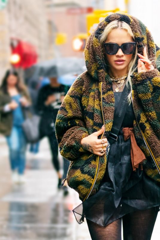 RITA ORA Out in Rainy New York 05/05/2019