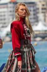 ROMEE STRIJD on the Set of a Photoshoot in Cannes 05/15/2019