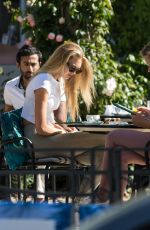 ROMEE STRIJD Out for Coffee at Terrace of Martinez Hotel in Cannes 05/14/2019