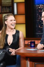 RONDA ROUSEY at Late Show with Stephen Colbert in New York 05/03/2019