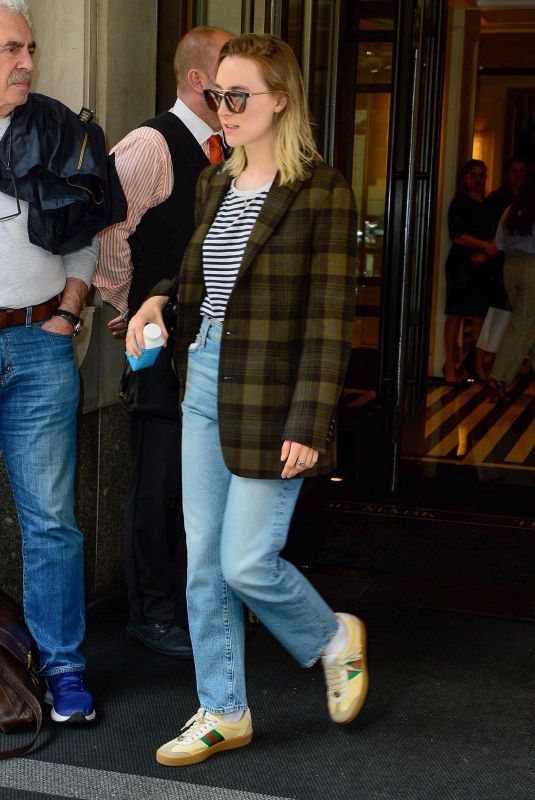 SAOIRSE RONAN Leaves Her Hotel in New York 05/02/2019