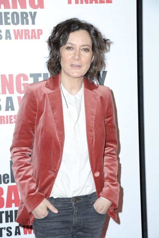 SARA GILBERT at The Big Bang Theory Finale Party in Pasadena 05/01/2019