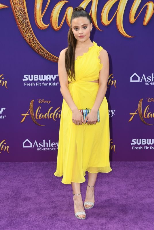 SARAH JEFFERY at Aladdin Premiere in Hollywood 05/21/2019