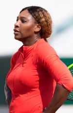 SERENA WILLIAMS Practises at Roland Garros French Open Tournament in Paris 05/21/2019