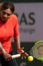 SERENA WILLIAMS Practises at Roland Garros French Open Tournament in Paris 05/21/2019