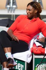 SERENA WILLIAMS Practises at Roland Garros French Open Tournament in Paris 05/21/2019