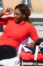 SERENA WILLIAMS Practises at Roland Garros French Open Tournament in Paris 05/21/2019