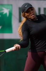 SERENA WILLIAMS Practises at Roland Garros French Open Tournament in Paris 05/24/2019