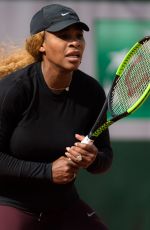 SERENA WILLIAMS Practises at Roland Garros French Open Tournament in Paris 05/24/2019