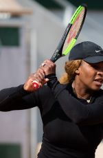 SERENA WILLIAMS Practises at Roland Garros French Open Tournament in Paris 05/24/2019