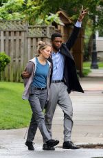 SIENNE MILLER on the Set of 21 Bridges in New York 05/14/2019