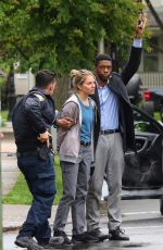 SIENNE MILLER on the Set of 21 Bridges in New York 05/14/2019