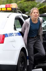 SIENNE MILLER on the Set of 21 Bridges in New York 05/14/2019