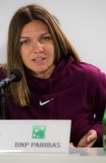 SIMONA HALEP at Press Conference at Roland Garros French Open Tournament in Paris 05/24/2019