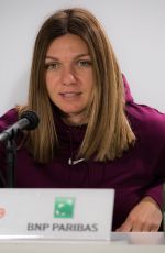 SIMONA HALEP at Press Conference at Roland Garros French Open Tournament in Paris 05/24/2019