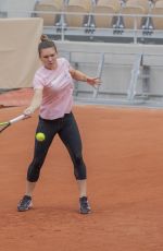 SIMONA HALEP Practises at Roland Garros French Open Tournament in Paris 05/21/2019