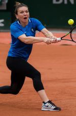 SIMONA HALEP Practises at Roland Garros French Open Tournament in Paris 05/21/2019