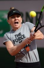SIMONA HALEP Practises at Roland Garros French Open Tournament in Paris 05/22/2019