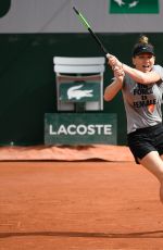 SIMONA HALEP Practises at Roland Garros French Open Tournament in Paris 05/22/2019