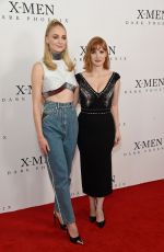 SOPHIE TURNER and JESSICA CHASTAIN at Dark Phoenix Fan Photocall in London 05/22/2019