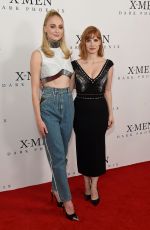 SOPHIE TURNER and JESSICA CHASTAIN at Dark Phoenix Fan Photocall in London 05/22/2019
