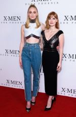 SOPHIE TURNER and JESSICA CHASTAIN at Dark Phoenix Fan Photocall in London 05/22/2019