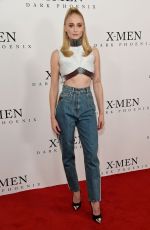 SOPHIE TURNER and JESSICA CHASTAIN at Dark Phoenix Fan Photocall in London 05/22/2019
